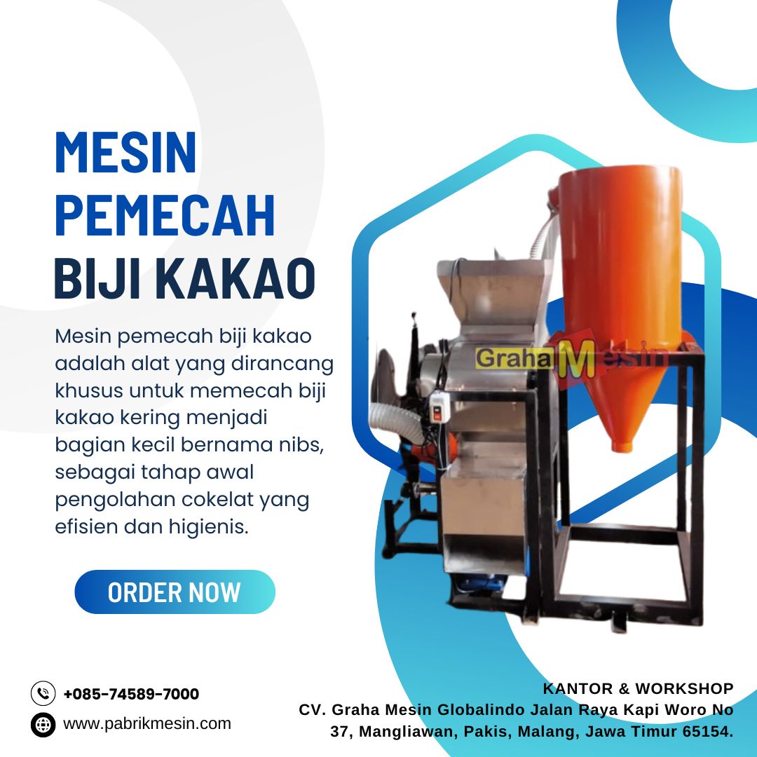 Mesin Pemecah Biji Kakao Terbaik dan Tercepat