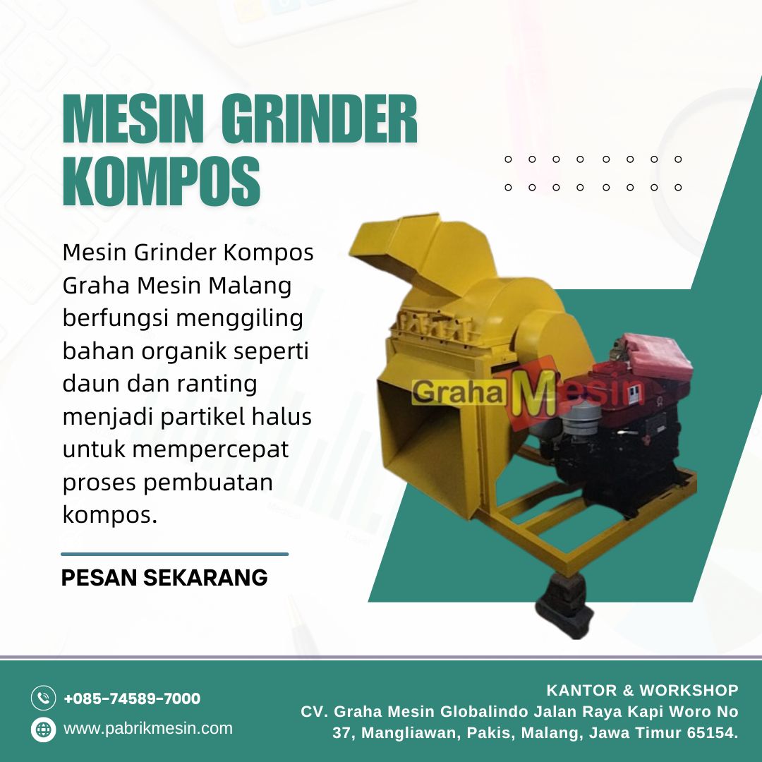 Mesin Grinder Kompos untuk Percepat Pembuatan Kompos